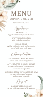Arched Blossoms (Menu) Front