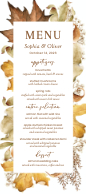 Autumn Leaves (Menu) Front