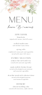 Blooming Pastel (Menu) Front
