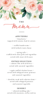 Blushing Bouquet, Script (Menu) Front