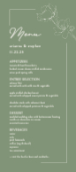 Botanical Corner (Menu) Front
