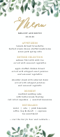 Botanical Leaves (Menu) Front