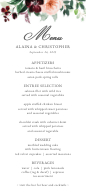 Burgundy Blooms (Menu) Front