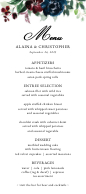 Burgundy Blooms (Menu) Front