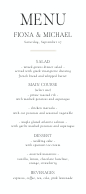 Distinctive Pairing (Menu) Front