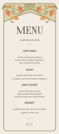 Vintage Floral Nouveau (Menu) Front