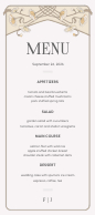 Vintage Floral Nouveau (Menu) Front