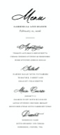 Sophisticated Elegance (Menu) Front