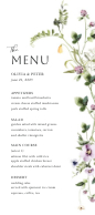 Wildflowers Vine (Menu) Front