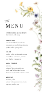 Spring Wildflowers (Menu) Front