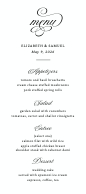 Elegant Calligraphy (Menu) Front