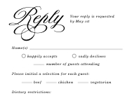 Elegant Calligraphy RSVP Front