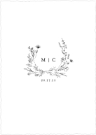 Verdant Monogram  (Shaped Cut) Back