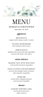 Peeking Eucalyptus (Menu) Front