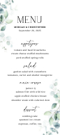 Peeking Eucalyptus (Menu) Front