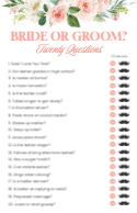 20 Questions (Bridal) Front