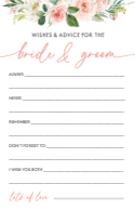 Wishes for the Bride & Groom Front