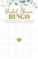 Bridal Bingo Front
