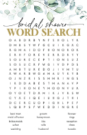 Bridal Word Search Front