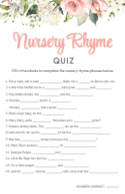 Nursery Rhyme Quiz Front