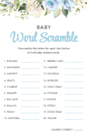 Baby Word Scramble Front