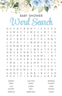 Baby Shower Word Search Front