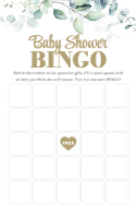 Baby Shower Bingo Front