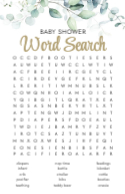 Baby Shower Word Search Front