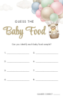 Guess the Baby Food Front