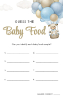 Guess the Baby Food Front
