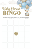 Baby Shower Bingo Front