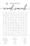 Bridal Word Search Front