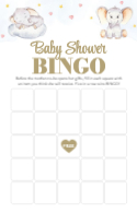 Baby Shower Bingo Front