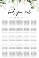 (24 x 36) Ginko Greenery, Seating Chart (Alphabetical)