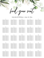 (30 x 40) Ginko Greenery, Seating Chart (Alphabetical)