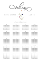(24 x 36) Spring Wildflowers, Seating Chart (Alphabetical)