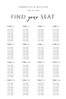 (24 x 36) Modern Minimal, Seating Chart (Table No.)