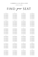 (24 x 36) Modern Minimal, Seating Chart (Alphabetical)