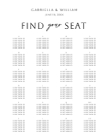 (22 x 28) Modern Minimal, Seating Chart (Alphabetical)