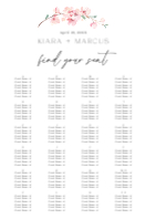 (24 x 36) Sakura Blooms Seating Chart (Alphabetical)