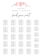 (30 x 40) Sakura Blooms Seating Chart (Alphabetical)