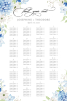 (24 x 36) Hydrangea Mix Seating Chart (Alphabetical)