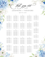 (22 x 28) Hydrangea Mix Seating Chart (Alphabetical)