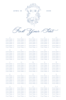 (24 x 36) Heirloom Roses Seating Chart (Alphabetical)