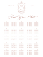 (30 x 40) Heirloom Roses Seating Chart (Alphabetical)