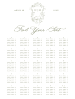 (30 x 40) Heirloom Roses Seating Chart (Alphabetical)