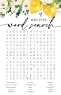 Bridal Word Search Front