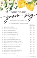 What did the Groom Say? Front