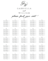 (22 x 28) Scripted Initials Seating Chart (Alphabetical)