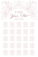 (24 x 36) Wild Flora Seating Chart (Alphabetical)